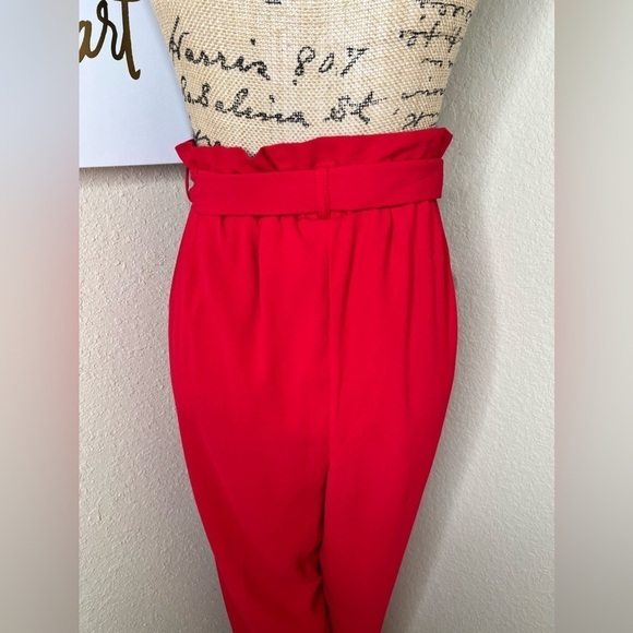 Lane Bryant Belted Slim Leg Red Ankle Pants Size 16 - Picture 10 of 14